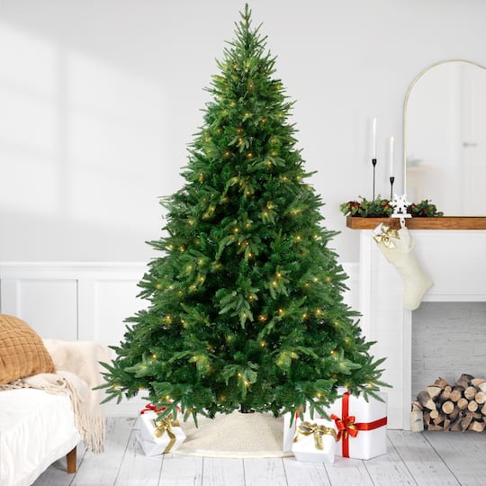 7.5ft. Pre-Lit Silverthorne Fir Artificial Christmas Tree, Clear Lights